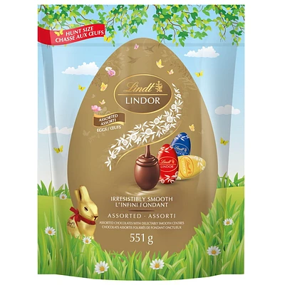 Œufs et mini œufs LINDOR assortis au chocolat de Lindt – Sachet (551 g)