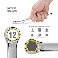 WorkPro SAE Combination Wrench Set - 9 Piece, Mirrored chrome finish