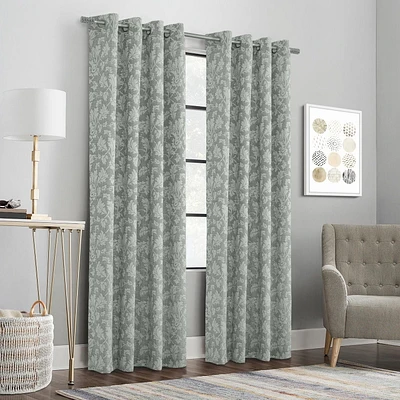 Vera Light Filtering Grommet Curtain Panel Pair 52" x 84" each in Grey