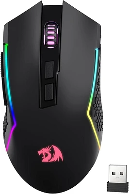 Redragon M693 Wireless Gaming Mouse, 8000 DPI Wired/Wireless Gamer Mouse w/ 3-Mode Connection, BT & 2.4G Wireless, 7 Macro Buttons, Durable Power Capacity for PC/Mac/Laptop