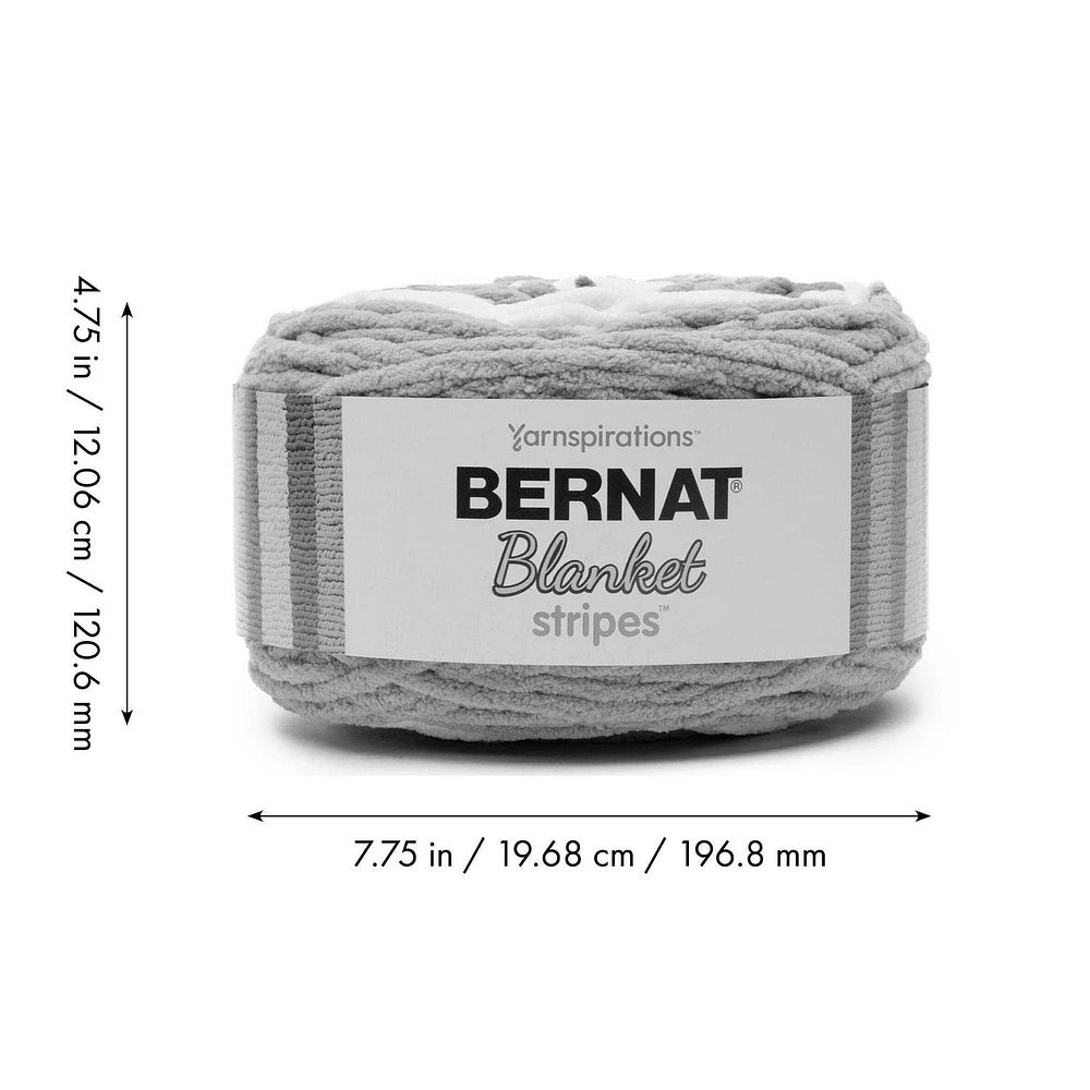 Bernat® Blanket Stripes™ Yarn, Polyester #6 Super Bulky, 10.5oz/300g, 220 Yards