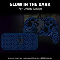 PDP REMATCH GLOW Controller & Travel Case GLOW Bundle: Sheikah Shoot For Nintendo Switch, Nintendo Switch Lite, Nintendo Switch - OLED Model