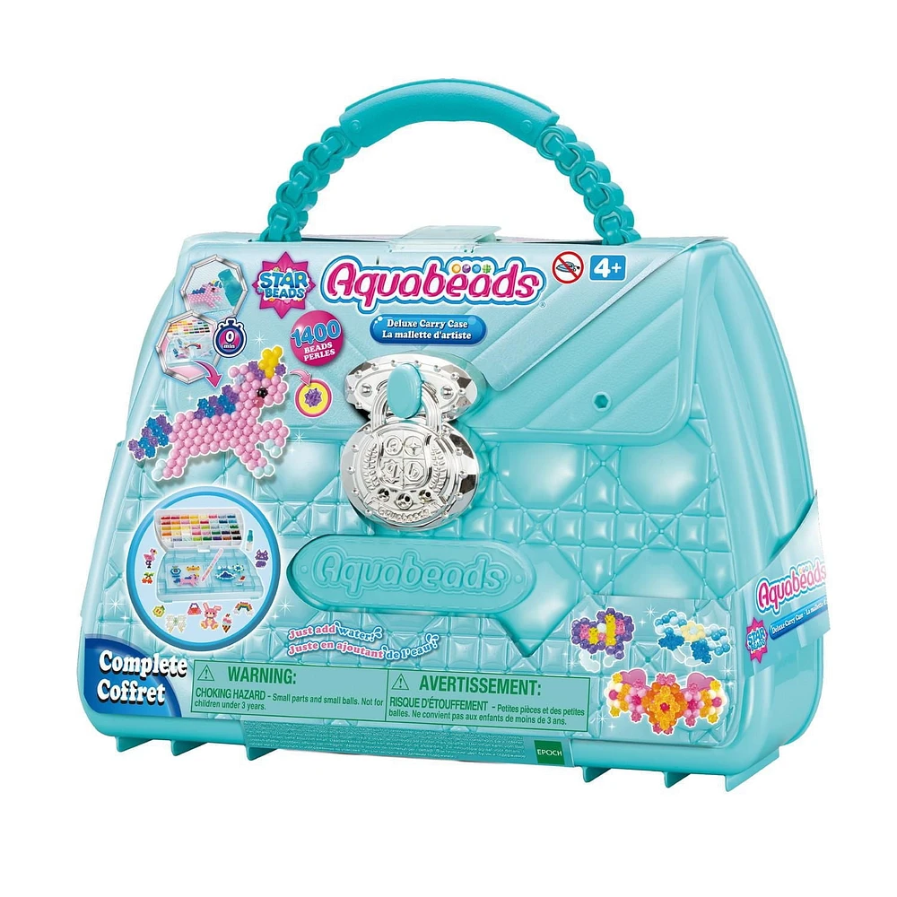 Aquabeads Deluxe Carry Case, Complete Arts & Crafts Bead Kit for Children - Over 1,400 Beads