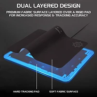 ENHANCE Large LED Gaming Mouse Pad with Soft Fabric Surface