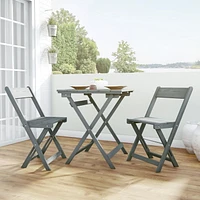 Ensemble de Table Carrée Trois Pièces Holden Grey