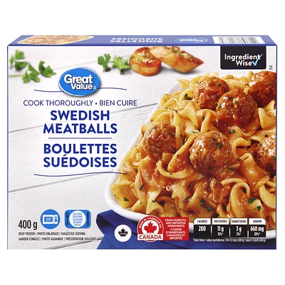 Great Value Swedish Meatballs, 400 g