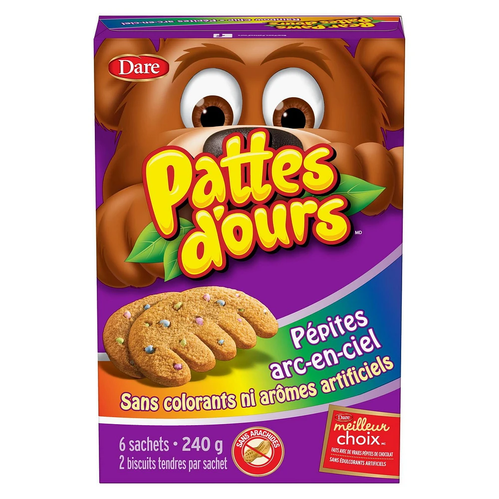 Bear Paws Rainbow Chip Cookies, Dare, 240g