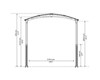 CANOPIA par PALRAM Alpine 12 ft. x 14 ft. Carport Kit - Grey - RV, Car and Boat Shelter