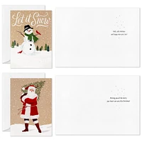Boîte de cartes de Noël, Connections from Hallmark, assortiment de motifs mignons, paquet de 20 cartes