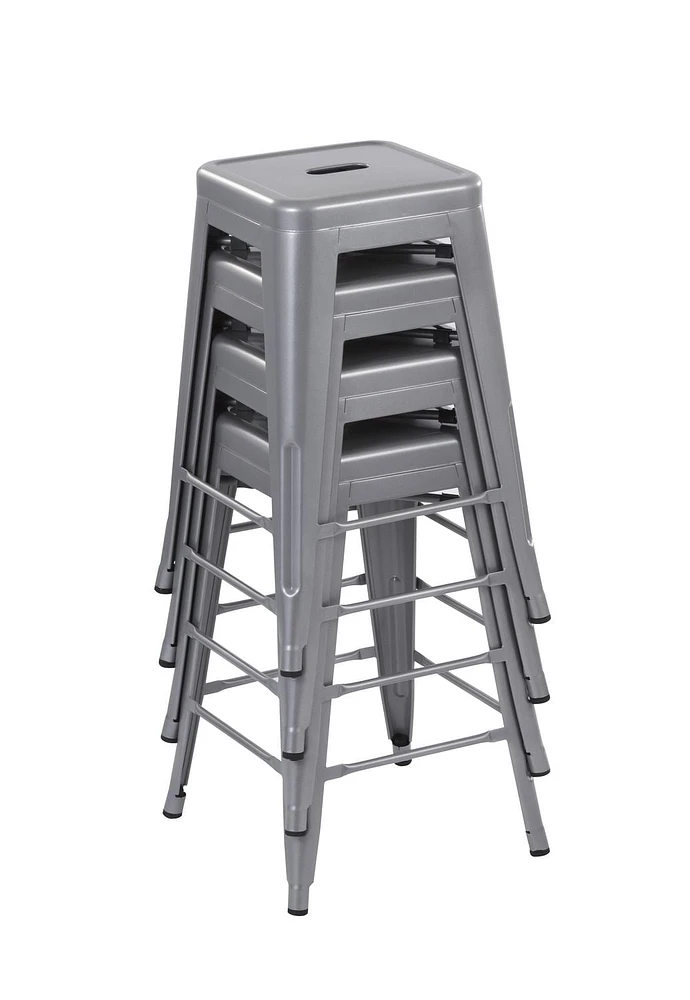 Ensemble de 4 tabourets de bar en métal de 24 po de Mainstays - Multicolores