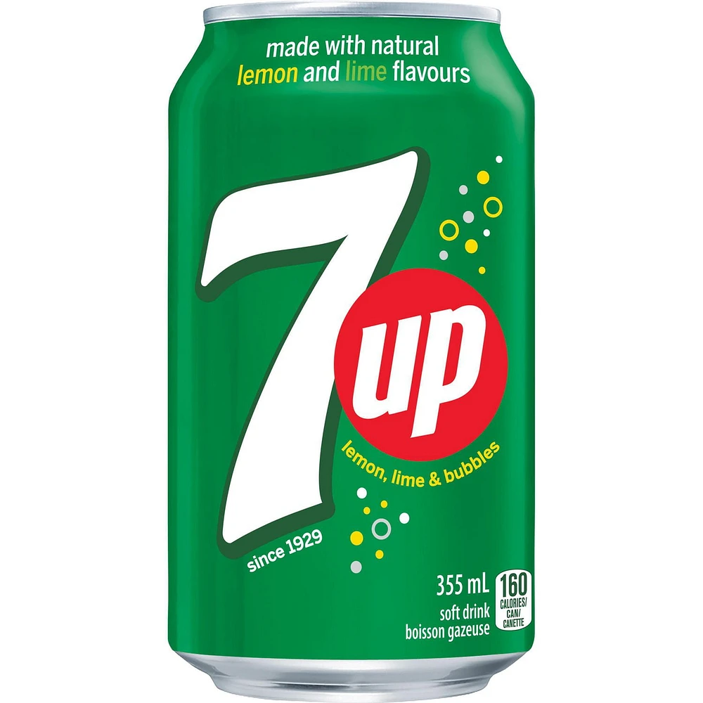 7UP Soft Drink, 355 mL Cans, 12 Pack, 12x355mL