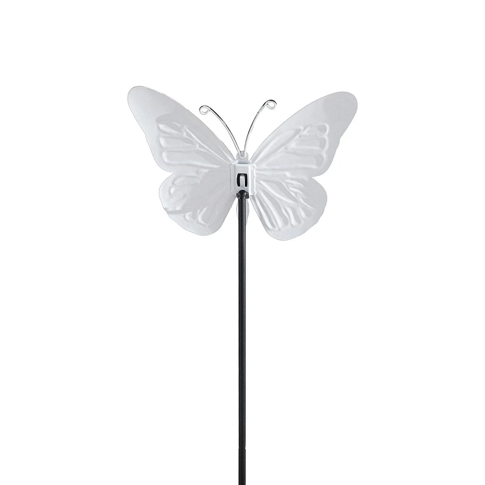 PIEU PAPILLON ROSE EN MÉTAL HOMETRENDS