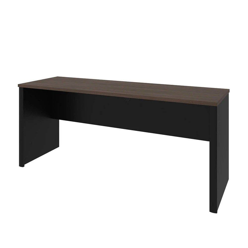 Bestar Connexion 72W Narrow Desk Shell in slate & sandstone