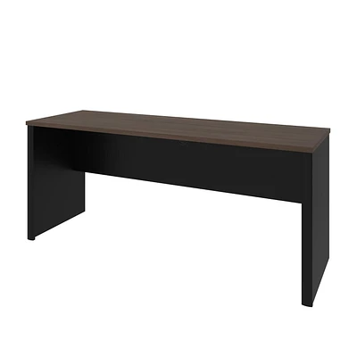 Bestar Connexion 72W Narrow Desk Shell in slate & sandstone