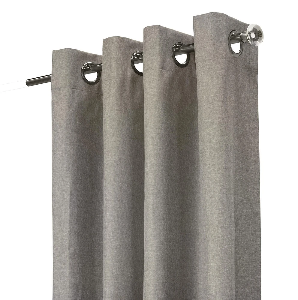 Peru pair de rideaux à oeillets 100% opaques par Thermaplus - 52 po x 84 po, gris pâle