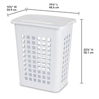 Panier à linge rectangulaire de Sterilite- blanc 1 pièce
