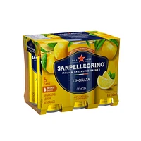 San Pellegrino Boisson pétillante aux fruits italienne Limonata, faite avec des citrons italiens, bulles pétillantes, canette 1980 mL