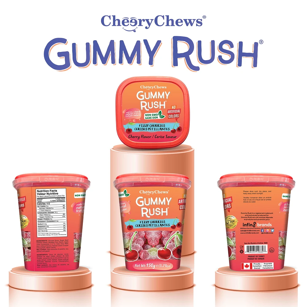 GUMMY RUSH FIZYCHER, 1X150g Tub