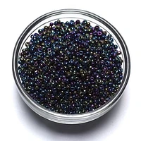 Perles Rocailles arc-en-ciel noir de Cousin, 40 g