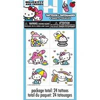 Feuilles de tatouage en aluminium Hello Kitty, 4 carats 6 modèles différents