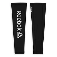 Reebok Delta ACTIVCHILL Compression Arm Sleeves, Black, L/XL, Set of 2, ACTIVCHILL Tech keeps you cool and dry