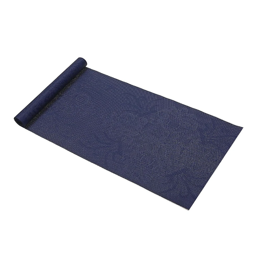 IH Casa Decor Vinyl Table Runner 54" Damask Navy Blue - Ensemble De 2