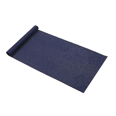 IH Casa Decor Vinyl Table Runner 54" Damask Navy Blue - Ensemble De 2