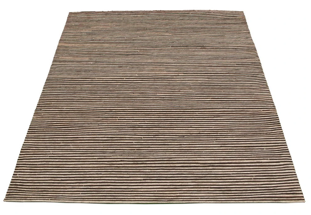 ECARPETGALLERY 5'3" x 7'7" Contemporary Cowhide Patchwork Handmade Area Rug for Living Room, Dining Room and Bedroom in Brown