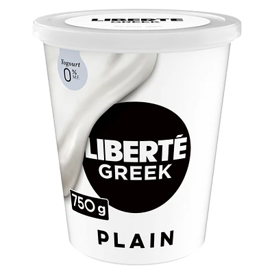 Liberté Grec Yogourt 0 %, Nature, Teneur élevée en protéines, 750 g 750g