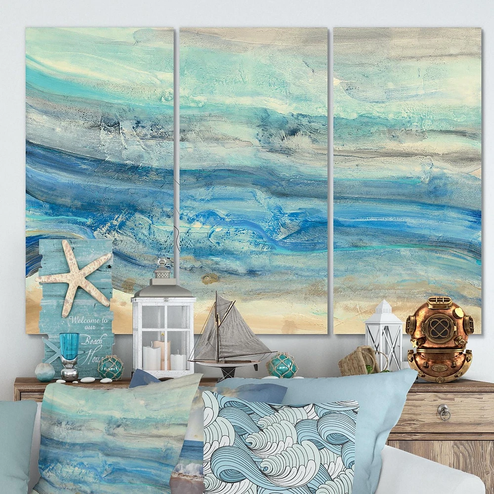 Designart Vagues minérales océaniques Art mural sur toile