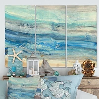 Designart Vagues minérales océaniques Art mural sur toile