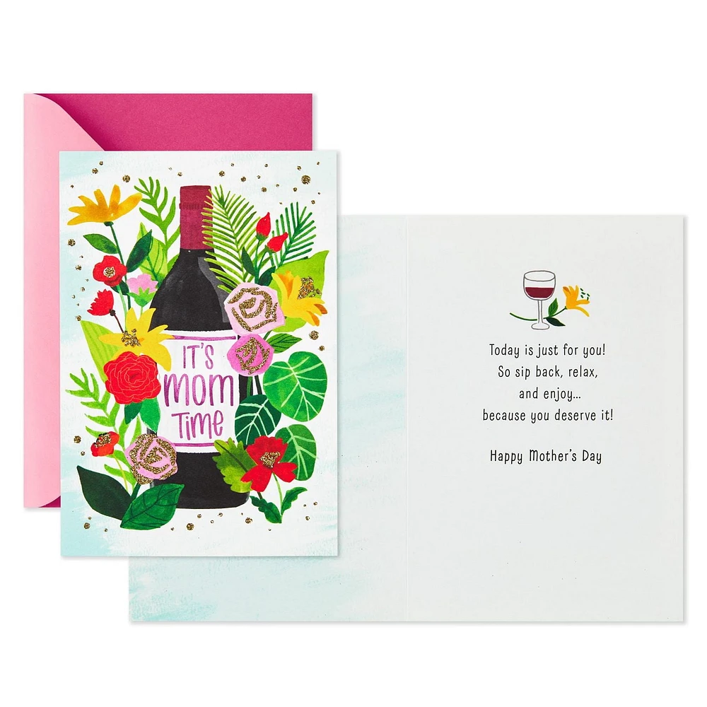 Assortiment de cartes Hallmark de la fête des Mères, paquet de 3 cartes pour les amies (« Moms Run the World »)
