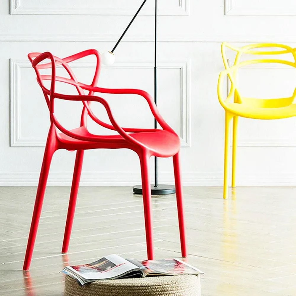 Heavenly Collection Red Plastic Armchair