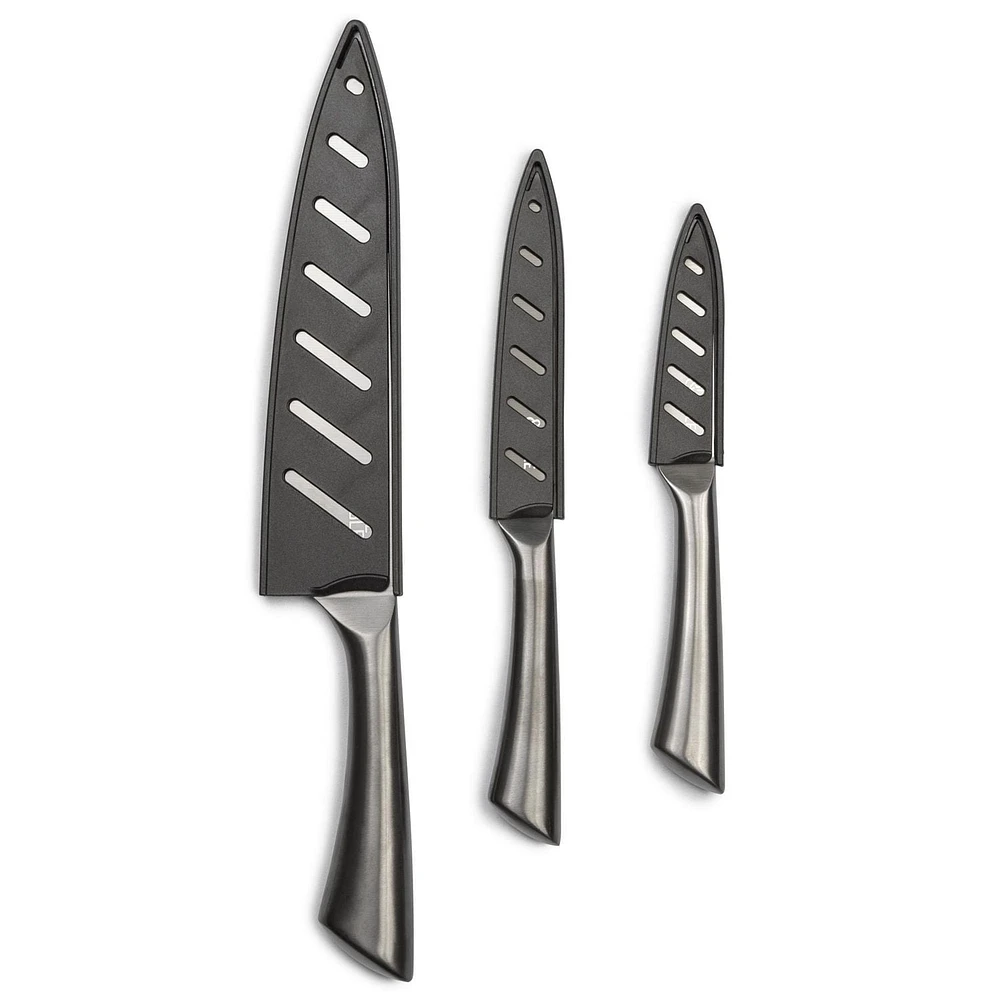 Thyme & Table Carbon Chef Knives, 3-Piece Set, Knife Set