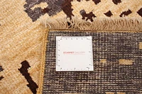 ECARPETGALLERY 4'8" x 6'7" Bordered Jules Oushak Hand-knotted Area Rug for Living Room, Dining Room and Bedroom in Brown