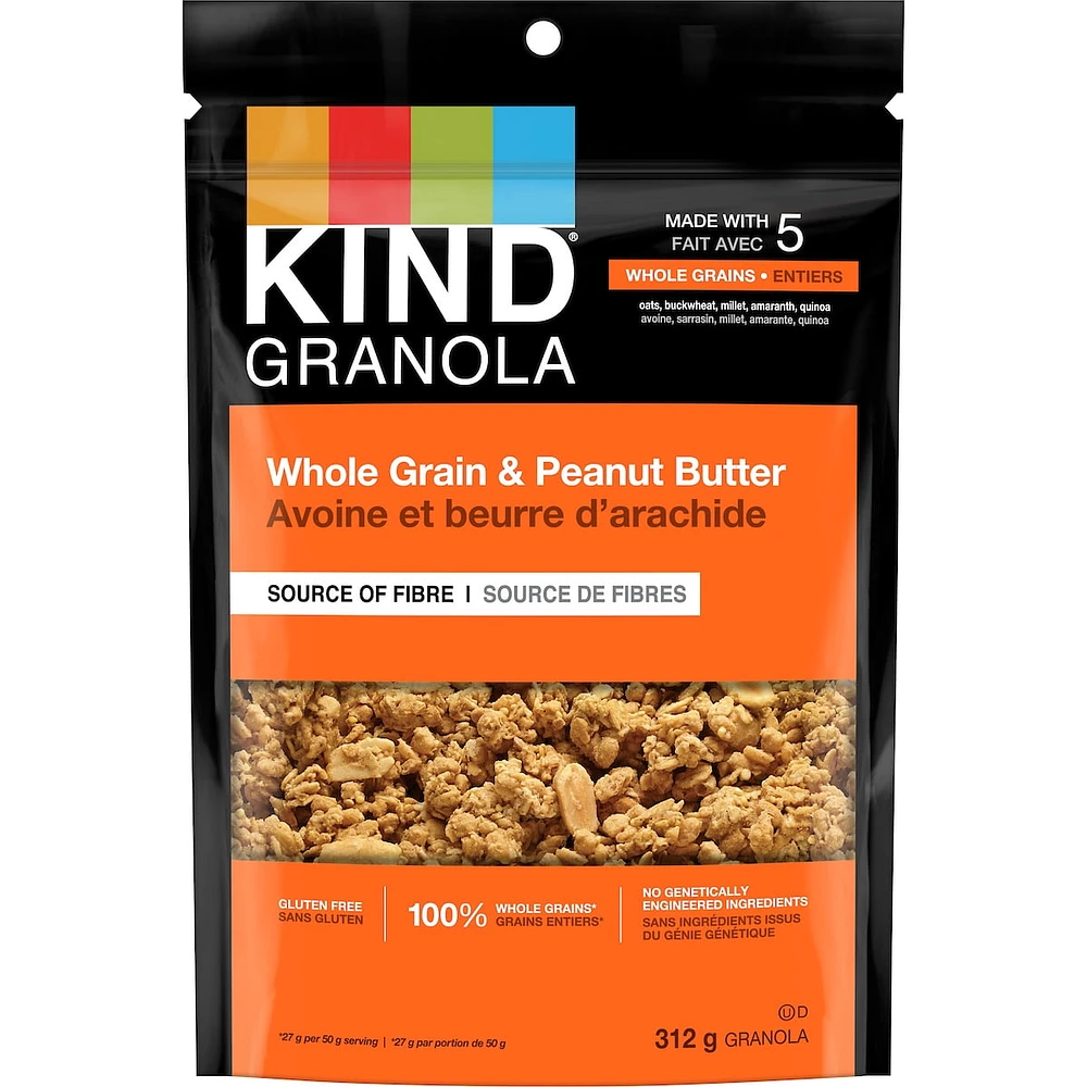 KIND Granola Grains entiers et beurre d'arachide, sac de 312 g 312g