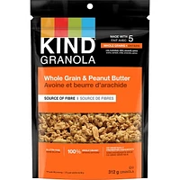 KIND Granola Grains entiers et beurre d'arachide, sac de 312 g 312g