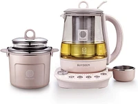 BUYDEEM K2693 Health Pot, Bouilloire électrique pour boissons de soins de santé avec verre épaissi, Cuiseur à infusion programmable entièrement automatique 9 en 1, 1,5 L, Rose.