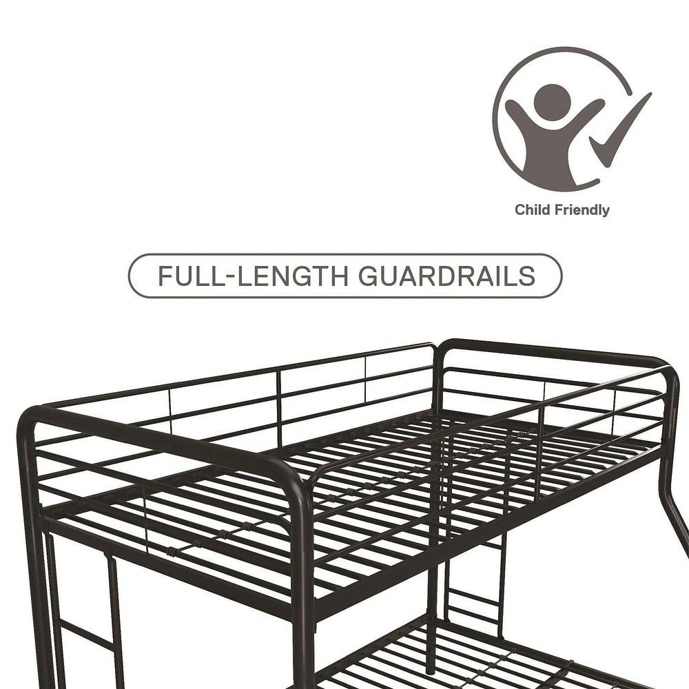 DHP Dusty Twin over Full Metal Bunk Bed