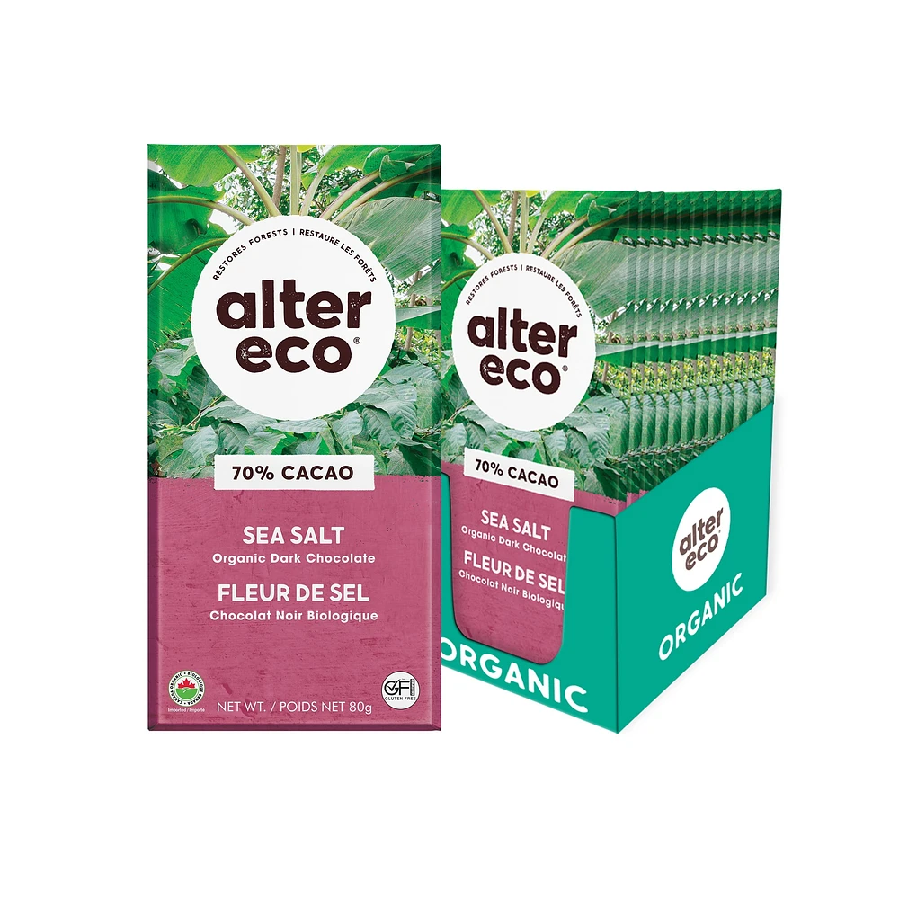 Alter Eco - Dark Sea Salt Chocolate, Dark Chocolate