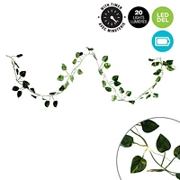 Danson Decor, Prelit Battery Operated Ivy Leaf Garland, 20L Microdot LED - 6 units