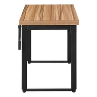 Monarch Specialties Bureau, Bureau À Domicile, Debout, Ajustable, 48"l, Travail, Ordinateur Portable, Métal, Stratifié, Brun, Noir, Contemporain, Moderne