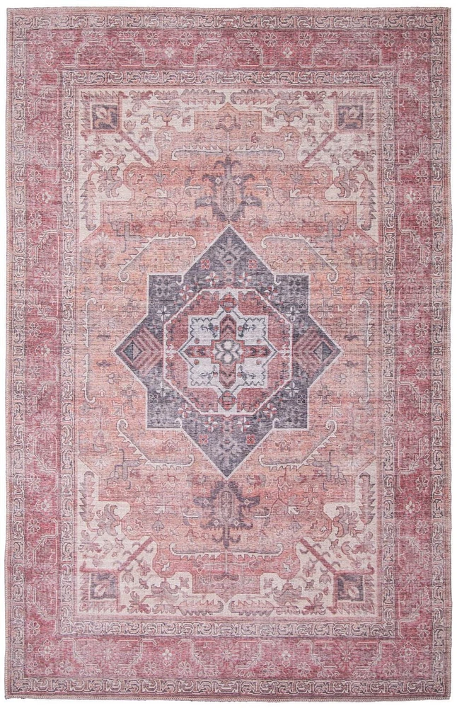 ECARPET Heriz Indoor Area Rug Flatweave Carpet for Living Room, Bedroom, Eco Friendly, Machine Washable
