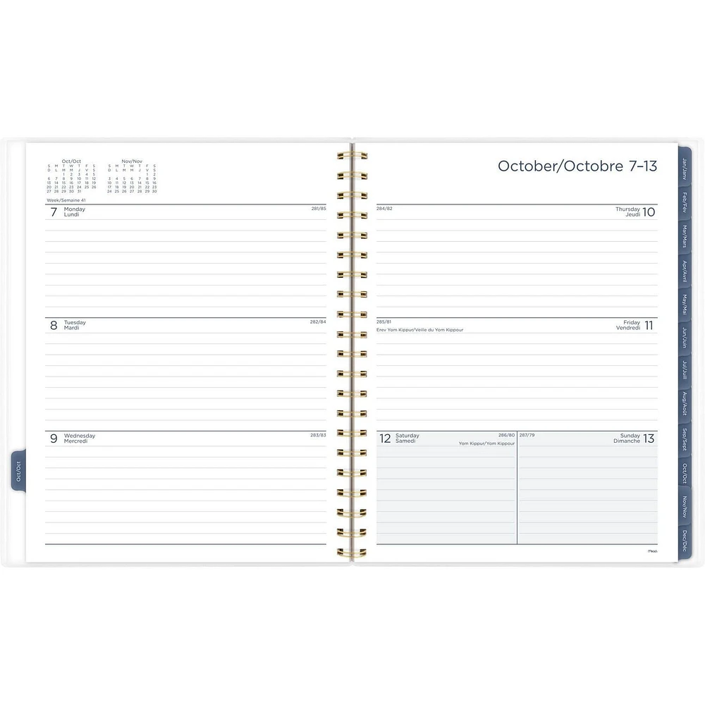Mead Buttercup grand planificateur hebdomadaire/mensuel Planificateur