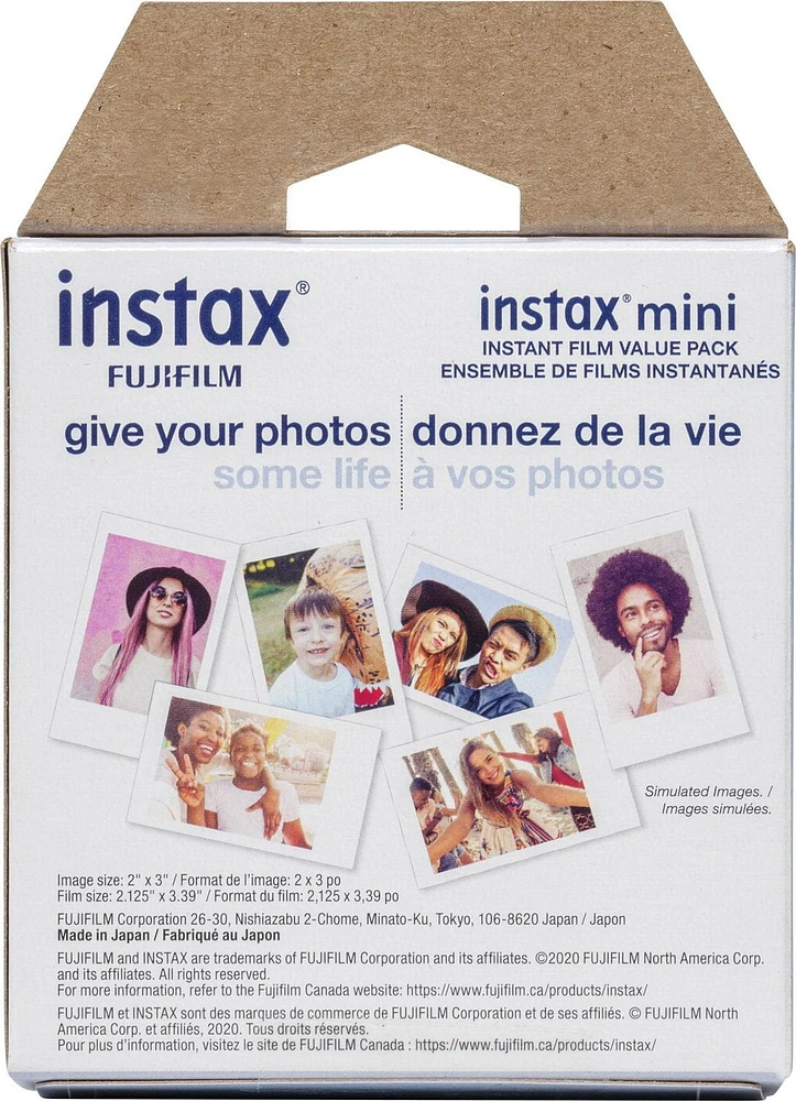 Fujifilm Instax Mini 5 pack instant film, Instax Mini Film 50 exposures