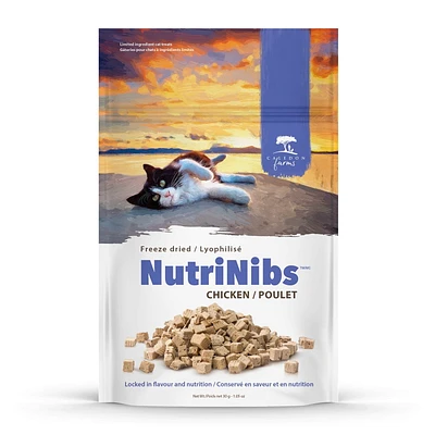 Caledon Farms Nutrinibs Freeze Dried Chicken Cat Treats, 30g Chicken Cat