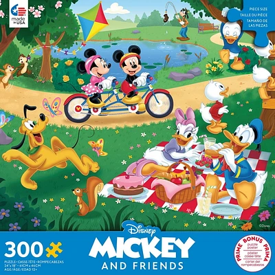 Ceaco - Disney - Mickey & Minnie dans le parc - Puzzle surdimensionné de 300 pièces