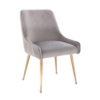 Henry III Dining Chair Set of 2 – Elegant Velvet Dining Accent Chairs with Comfortable Upholstery, Gold Legs, and Stylish Handle Detail on the Back, Perfect for Modern Dining Spaces