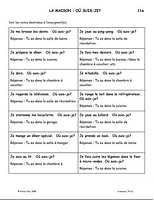 Activités reproductibles en français pour la classe de FLS sur la maison