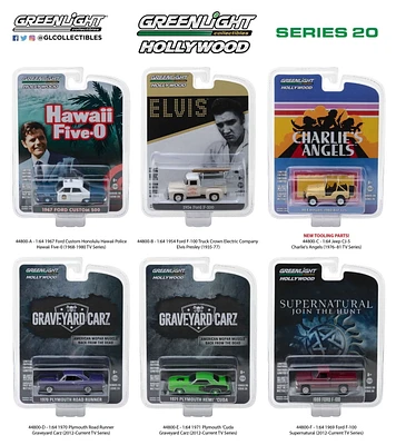 Jouet véhicules moulés 1:64 Série 20 de la collection Hollywood par GreenLight